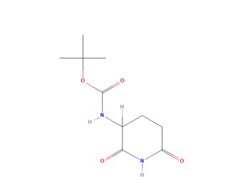 tert-Butyl (2,6-Dioxopiperidin-3-yl)carbamate (CAS 31140-42-8) - chemical structure image