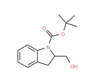 (tert-Butyl) 2-(hydroxymethyl)indoline-1-carboxylate (CAS 172647-87-9) - chemical structure image