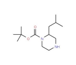 tert-Butyl (2S)-2-(2-methylpropyl)piperazine-1-carboxylate (CAS 674792-06-4) - chemical structure image