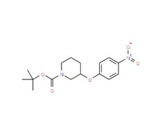 tert-Butyl-3-(4-nitrophenoxy)tetrahydro-1(2H)-pyridinecarboxylate (CAS 690632-16-7) - chemical structure image