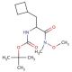 tert-Butyl (3-cyclobutyl-1-(methoxy(methyl)amino)-1-oxopropan-2-yl)carbamate - chemical structure image