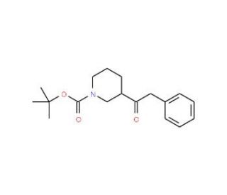 tert-Butyl 3-(phenylacetyl)piperidine-1-carboxylate - chemical structure image