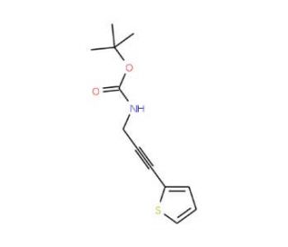 tert-butyl 3-thien-2-ylprop-2-ynylcarbamate - chemical structure image