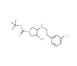 tert-Butyl (3R,4R)-3-{[2-(3-chlorophenyl)ethyl]-amino}-4-hydroxypyrrolidine-1-carboxylate - chemical structure image