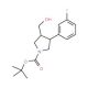 tert-Butyl (3R,4S)-3-(3-fluorophenyl)-4-(hydroxymethyl)pyrrolidine-1-carboxylate - chemical structure image