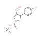 tert-Butyl (3R,4S)-3-(4-chlorophenyl)-4-(hydroxymethyl)pyrrolidine-1-carboxylate - chemical structure image