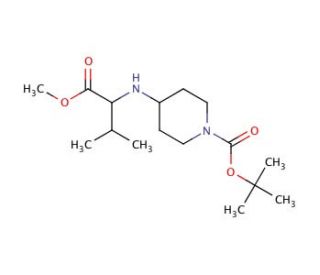 tert-butyl 4-[(1-methoxy-3-methyl-1-oxobutan-2-yl)amino]piperidine-1-carboxylate - chemical structure image