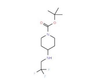 tert-butyl 4-[(2,2,2-trifluoroethyl)amino]piperidine-1-carboxylate - chemical structure image