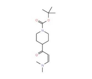 tert-Butyl 4-[(2E)-3-(dimethylamino)prop-2-enoyl]-piperidine-1-carboxylate (CAS 960201-86-9) - chemical structure image