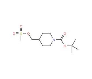 tert-Butyl 4-{[(methylsulfonyl)oxy]-methyl}tetrahydro-1(2H)-pyridinecarboxylate (CAS 161975-39-9) - chemical structure image