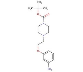 tert-Butyl 4-[2-(3-aminophenoxy)ethyl]tetrahydro-1(2H)-pyrazinecarboxylate - chemical structure image