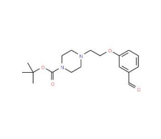 tert-Butyl 4-[2-(3-formylphenoxy)ethyl]tetrahydro-1(2H)-pyrazinecarboxylate - chemical structure image