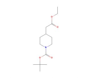 tert-Butyl 4-(2-ethoxy-2-oxoethyl)piperidine-1-carboxylate (CAS 135716-09-5) - chemical structure image