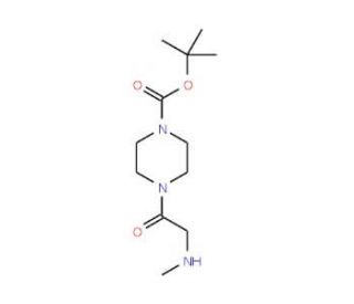 tert-butyl 4-[2-(methylamino)acetyl]piperazine-1-carboxylate - chemical structure image
