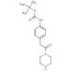 tert-butyl 4-(2-oxo-2-piperazin-1-ylethyl)phenylcarbamate - chemical structure image