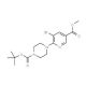 tert-Butyl 4-[3-bromo-5-(methoxycarbonyl)-2-pyridinyl]tetrahydro-1(2H)-pyrazinecarboxylate - chemical structure image