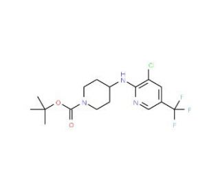 tert-Butyl 4-{[3-chloro-5-(trifluoromethyl)-2-pyridinyl]amino}tetrahydro-1(2H)-pyridinecarboxylate - chemical structure image