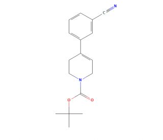tert-Butyl 4-(3-cyanophenyl)-3,6-dihydropyridine-1(2H)-carboxylate (CAS 370864-42-9) - chemical structure image