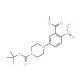 tert-Butyl 4-[3-(methoxycarbonyl)-4-nitrophenyl]-tetrahydro-1(2H)-pyrazinecarboxylate - chemical structure image