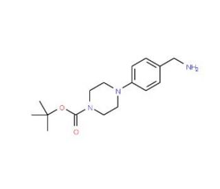 tert-Butyl 4-[4-(aminomethyl)phenyl]tetrahydro-1(2H)-pyrazinecarboxylate (CAS 852180-47-3) - chemical structure image