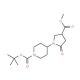 tert-Butyl 4-[4-(methoxycarbonyl)-2-oxo-1-pyrrolidinyl]tetrahydro-1(2H)-pyridinecarboxylate - chemical structure image
