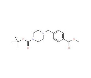 tert-Butyl 4-[4(methoxycarbonyl)benzyl]piperazine-1-carboxylate (CAS 844891-11-8) - chemical structure image