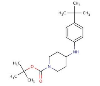 tert-Butyl 4-[4-(tert-butyl)anilino]tetrahydro-1(2H)-pyridinecarboxylate (CAS 885949-49-5) - chemical structure image