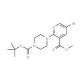 tert-Butyl 4-[5-bromo-3-(methoxycarbonyl)-2-pyridinyl]tetrahydro-1(2H)-pyrazinecarboxylate - chemical structure image