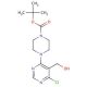 tert-Butyl 4-[6-chloro-5-(hydroxymethyl)-4-pyrimidinyl]tetrahydro-1(2H)-pyrazinecarboxylate - chemical structure image