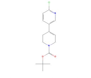tert-Butyl 4-(6-chloropyridin-3-yl)-3,6-dihydro-2H-pyridine-1-carboxylate (CAS 1169699-77-7) - chemical structure image