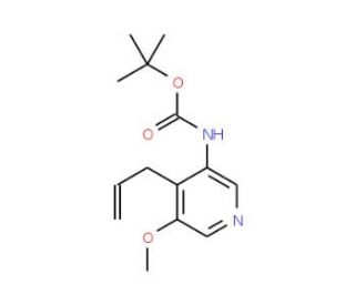 tert-Butyl 4-allyl-5-methoxypyridin-3-ylcarbamate (CAS 1045859-16-2) - chemical structure image