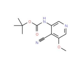 tert-Butyl 4-cyano-5-methoxypyridin-3-ylcarbamate (CAS 1045858-19-2) - chemical structure image