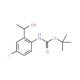 tert-Butyl 4-fluoro-2-(1-hydroxyethyl)phenylcarbamate (CAS 883555-10-0) - chemical structure image