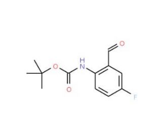 tert-Butyl 4-fluoro-2-formylphenylcarbamate (CAS 844891-31-2) - chemical structure image