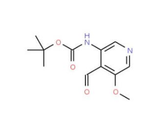 tert-Butyl 4-formyl-5-methoxypyridin-3-ylcarbamate (CAS 1049677-54-4) - chemical structure image