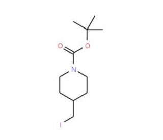tert-butyl 4-(iodomethyl)piperidine-1-carboxylate (CAS 145508-94-7) - chemical structure image