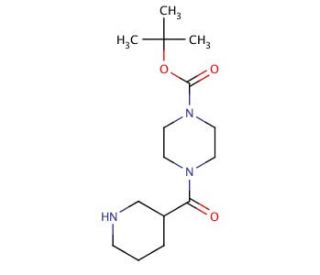 tert-butyl 4-(piperidin-3-ylcarbonyl)piperazine-1-carboxylate - chemical structure image
