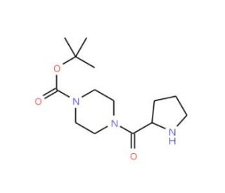 tert-butyl 4-(pyrrolidin-2-ylcarbonyl)piperazine-1-carboxylate - chemical structure image