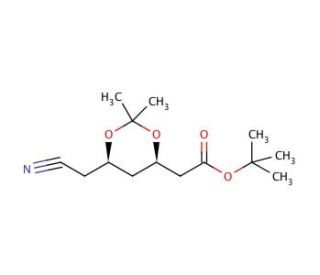 tert-Butyl (4R,6R)-6-cyanomethyl-2,2-dimethyl-1,3-dioxane-4-acetate (CAS 125971-94-0) - chemical structure image