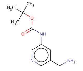 Tert-butyl 5-(aminomethyl)pyridin-3-ylcarbamate - chemical structure image