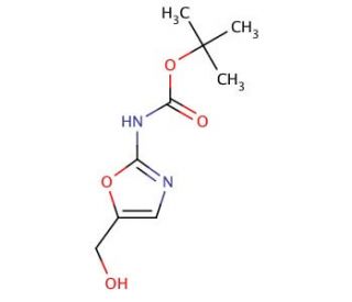 tert-Butyl [5-(hydroxymethyl)-1,3-oxazol-2-yl]-carbamate (CAS 1142202-22-9) - chemical structure image