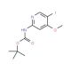 tert-Butyl 5-iodo-4-methoxypyridin-2-ylcarbamate (CAS 944935-37-9) - chemical structure image