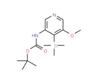 tert-Butyl 5-methoxy-4-(trimethylsilyl)pyridin-3-ylcarbamate (CAS 1045858-18-1) - chemical structure image