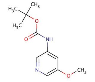 tert-Butyl 5-methoxypyridin-3-ylcarbamate (CAS 342603-10-5) - chemical structure image