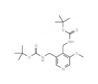 tert-Butyl (5-methoxypyridine-3,4-diyl)-bis(methylene)dicarbamate (CAS 1142191-99-8) - chemical structure image