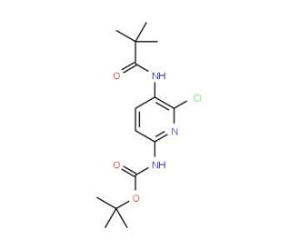 tert-Butyl 6-chloro-5-pivalamidopyridin-2-ylcarbamate - chemical structure image