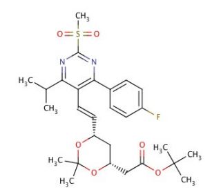 tert-Butyl-7-[4-(4-fluorophenyl)-6-isopropyl-2-methylsulfonylpyrimidin-5-yl]-(3R,5S)-isopropylidene-(E)-6-heptenoate (CAS 849