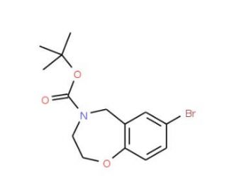 tert-Butyl 7-bromo-2,3-dihydro-1,4-benzoxazepine-4(5H)-carboxylate (CAS 740842-73-3) - chemical structure image