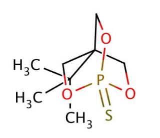 tert-Butyl bicyclo[2.2.2]phosphorothionate (CAS 70636-86-1) - chemical structure image