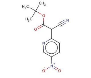 Tert-butyl cyano(5-nitropyridin-2-yl)acetate (CAS 914223-27-1) - chemical structure image